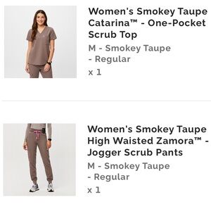 FIGS Smokey Taupe Set Size Medium